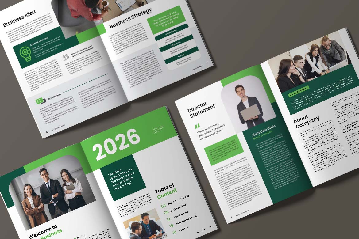 Green White Digital Marketing Business Plan-2