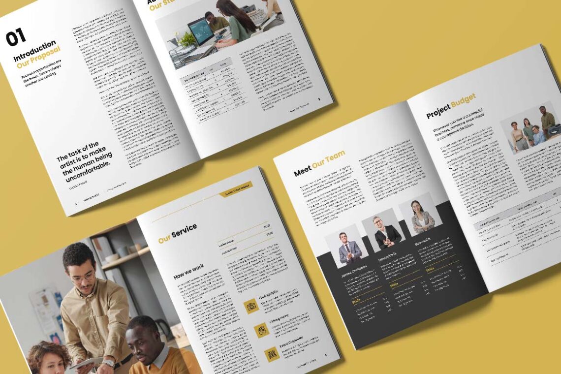 Black Yellow Company Business Proposal-3