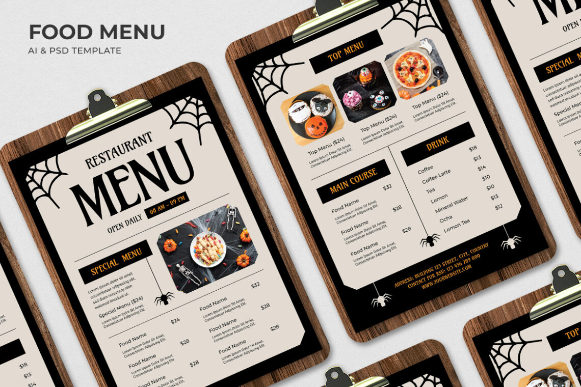 Halloween Theme Restaurant Food Menu-1