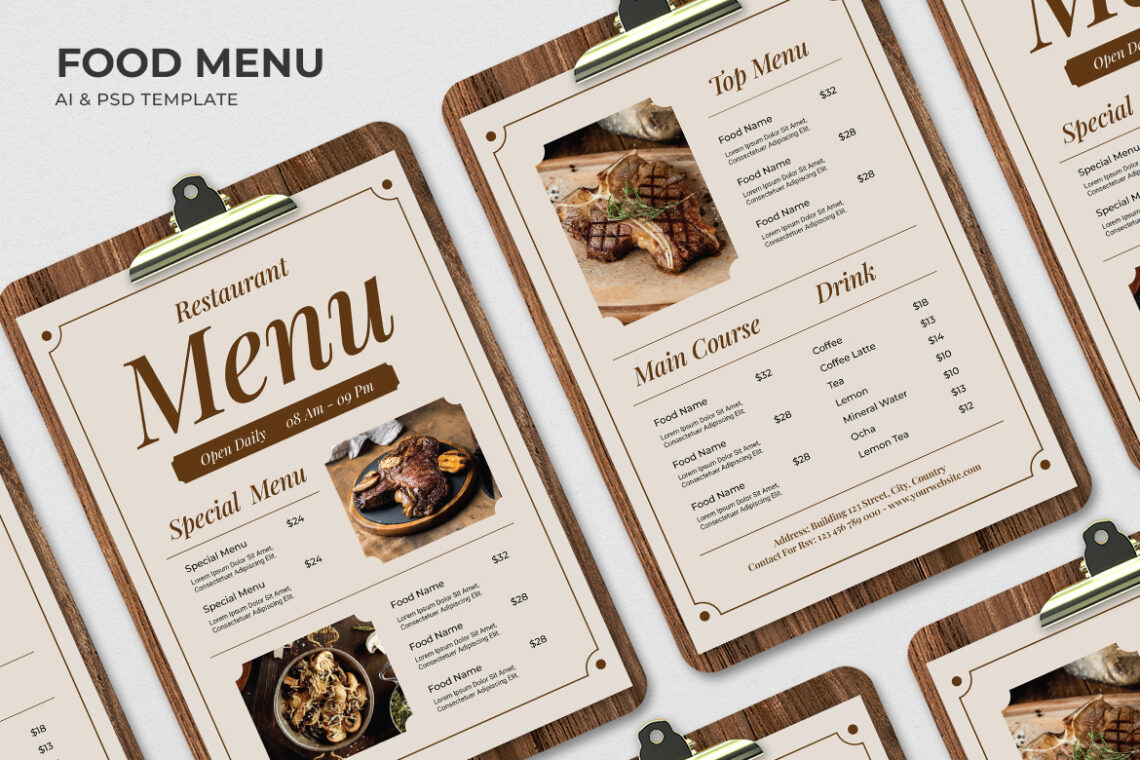 Steak Restaurant Food Menu-1