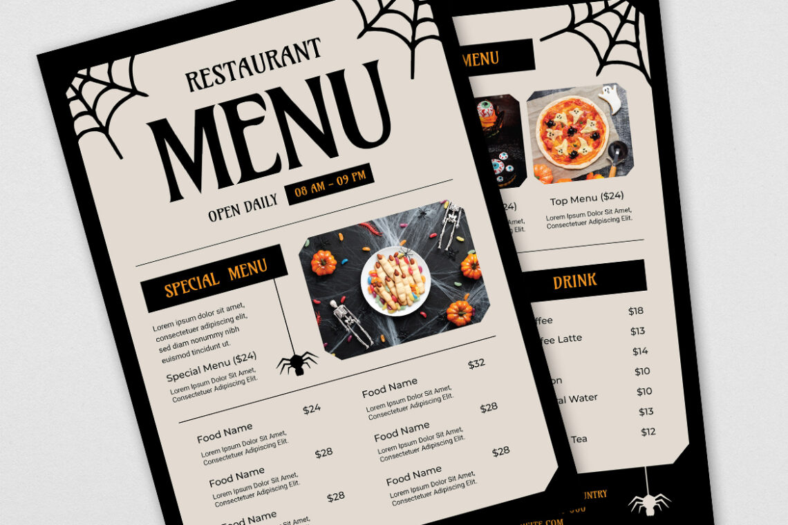 Halloween Theme Restaurant Food Menu-2
