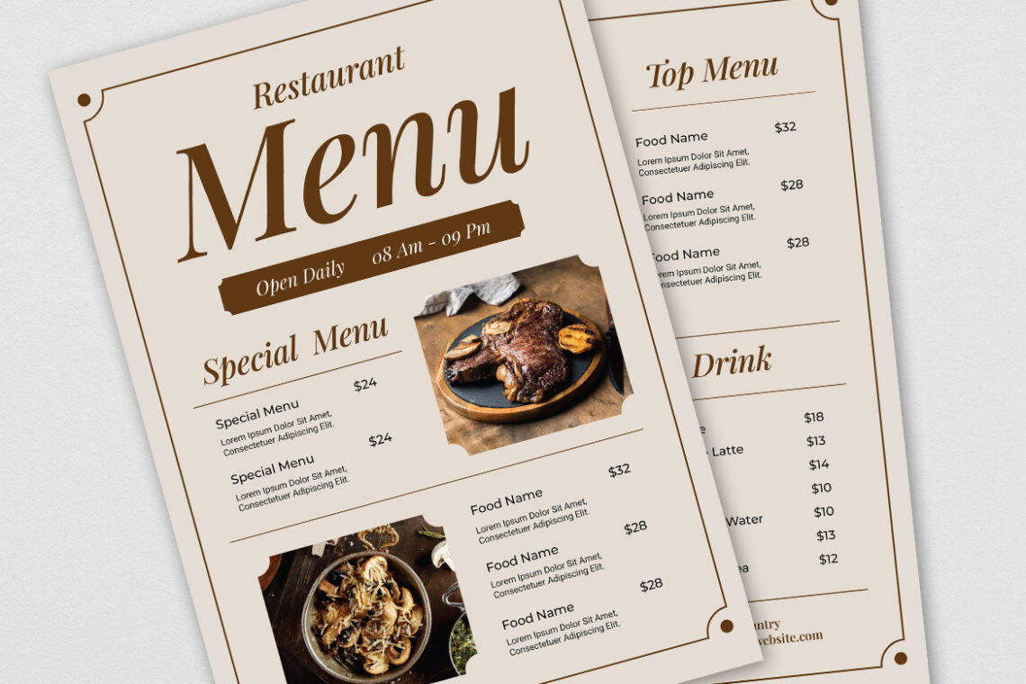 Steak Restaurant Food Menu-2