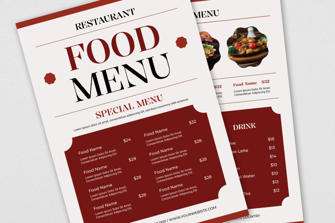 Elegant Simple Restaurant Food Menu-2