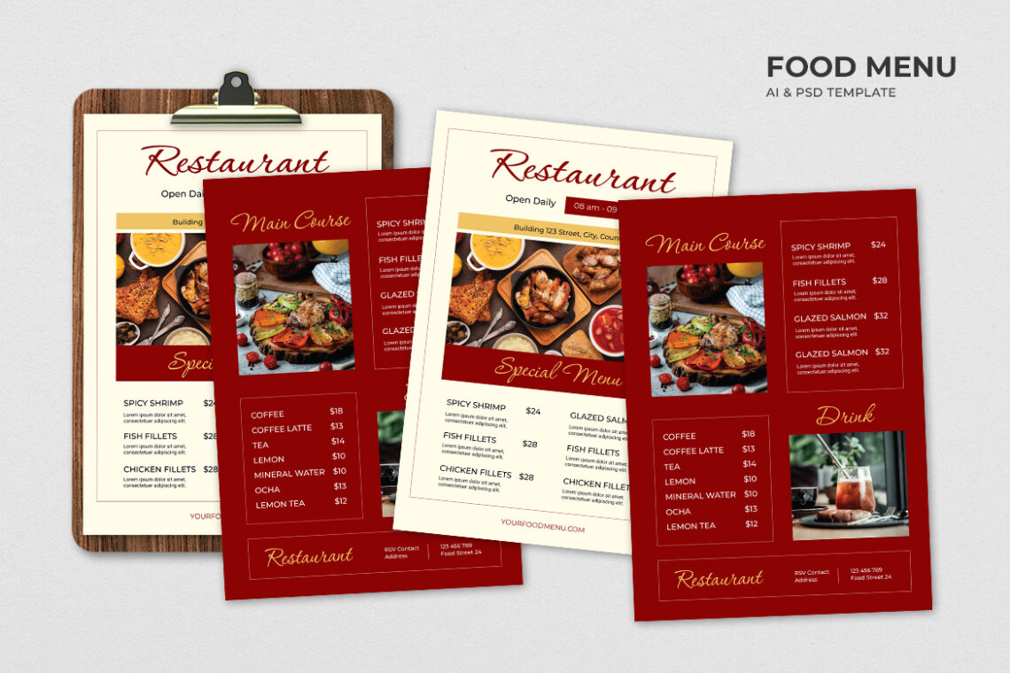 Seafood and Coffe Restaurant Food Menu-3