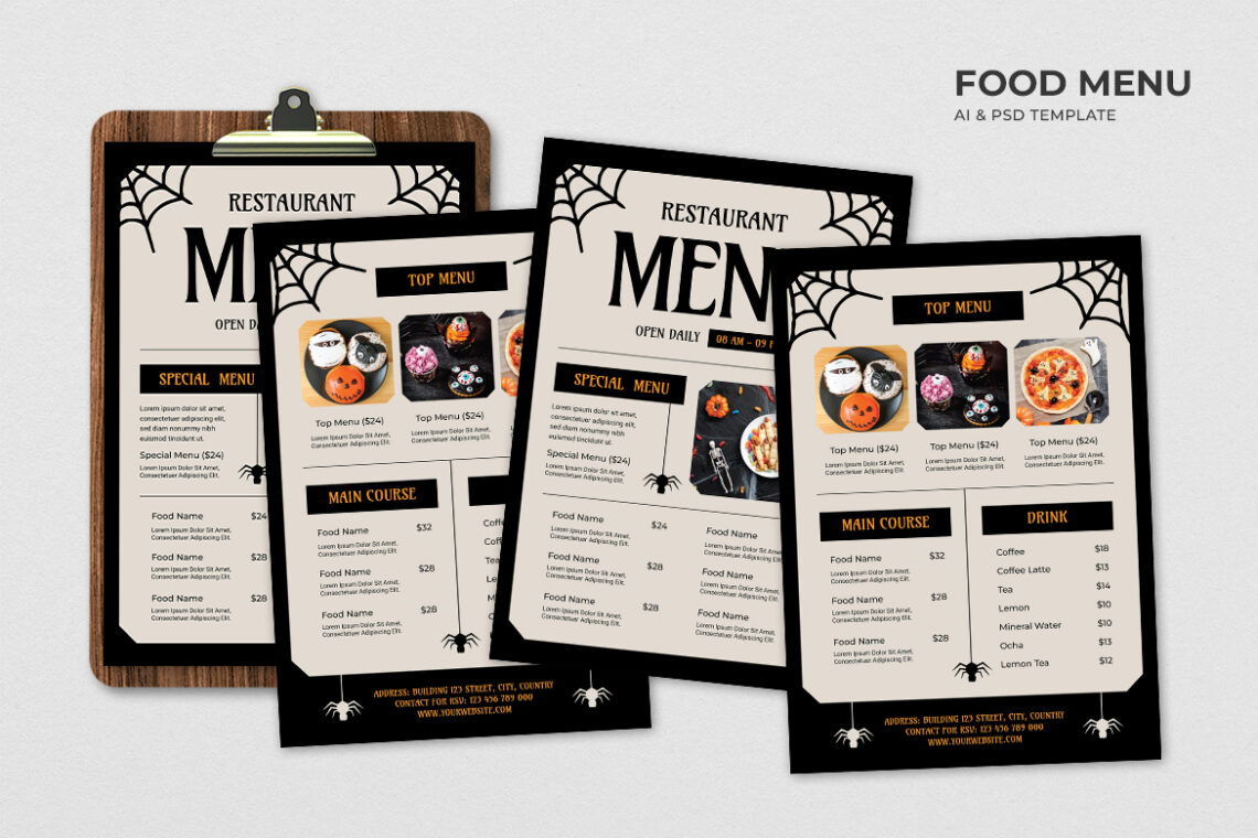 Halloween Theme Restaurant Food Menu-3