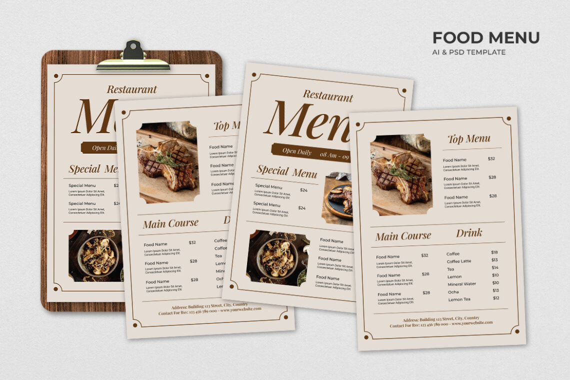 Steak Restaurant Food Menu-3