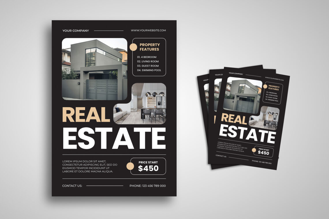 Dark Real Estate Property Flyer-4