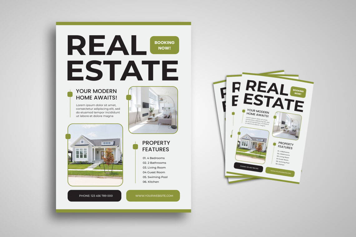 White Green Estate Property Flyer-4