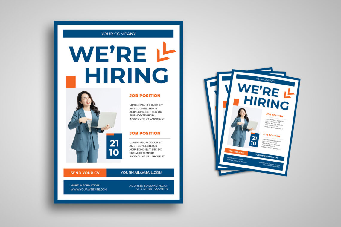 White Blue Were Hiring Hiring Flyer-4