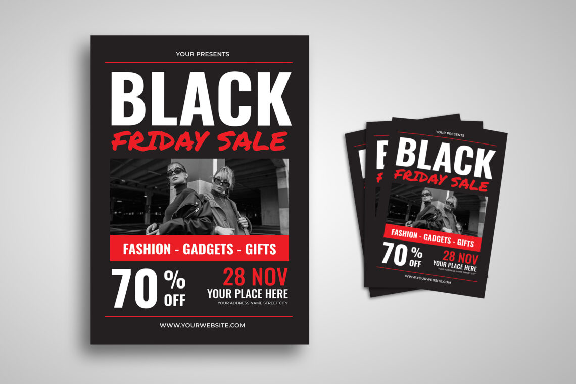 Black Friday Fashion Sale Red Flyer-4