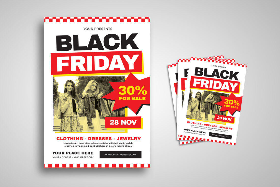 White Black Friday Sale Red Flyer-4