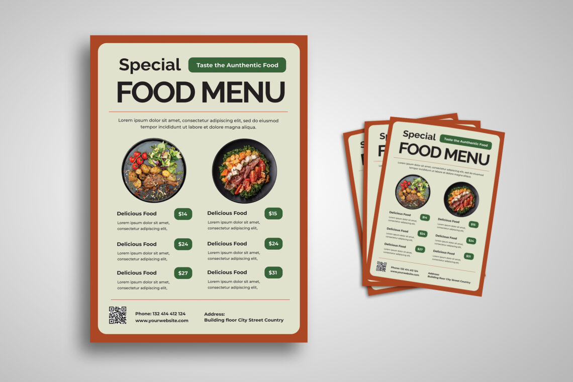 Special Aunthentic Food Menu Flyer-1