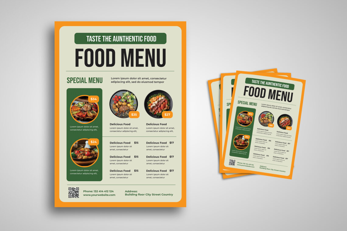 Aunthentic Special Food Menu Flyer-1