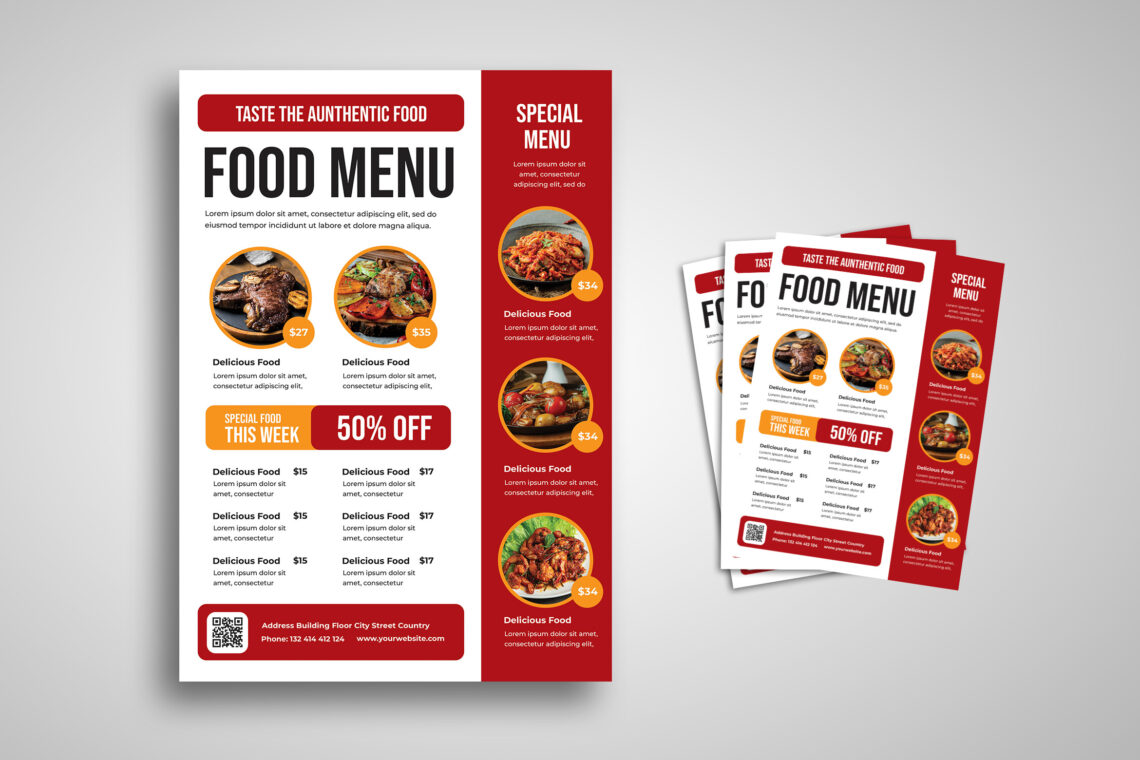 Taste Aunthentic Special Food Menu Flyer-1