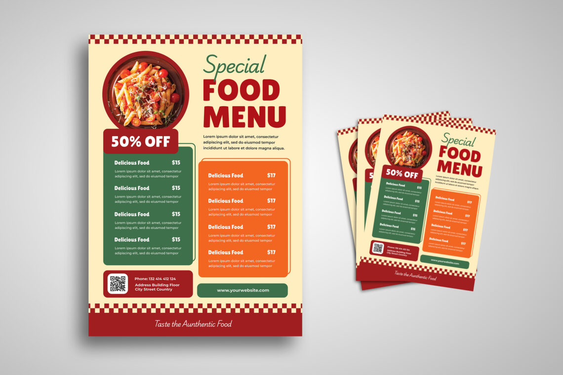 Special Food Menu Italian Food Flyer-1
