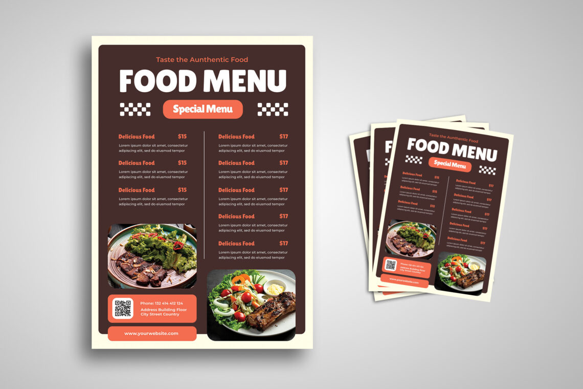 Special Food Menu Steakhouse Flyer-1