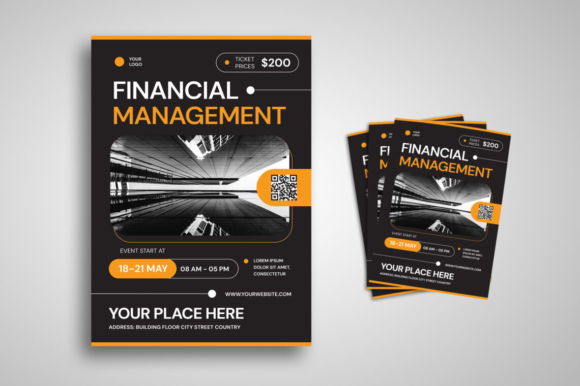 Black Orange Financial Management Flyer-1