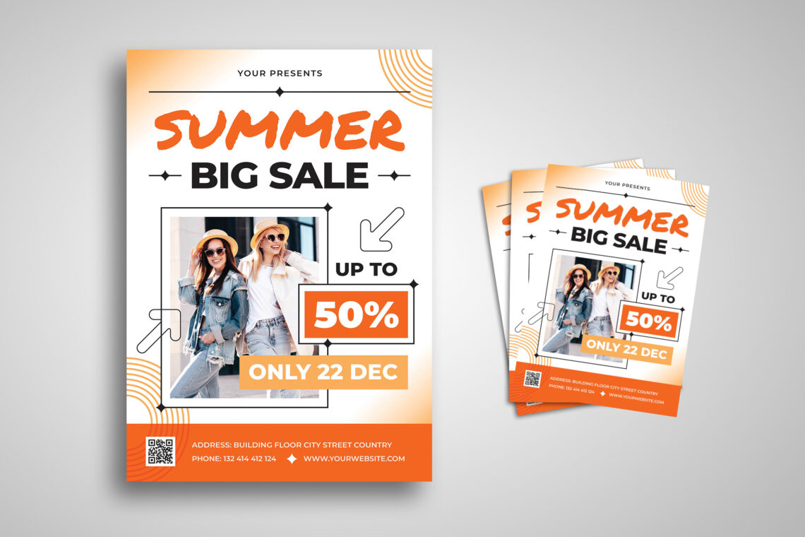 Orange Big Summer Sale Flyer-4