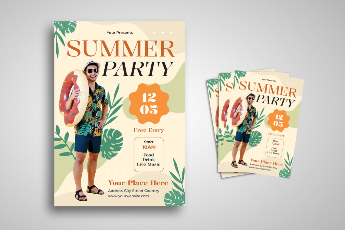 Cream Summer Party Flyer-4