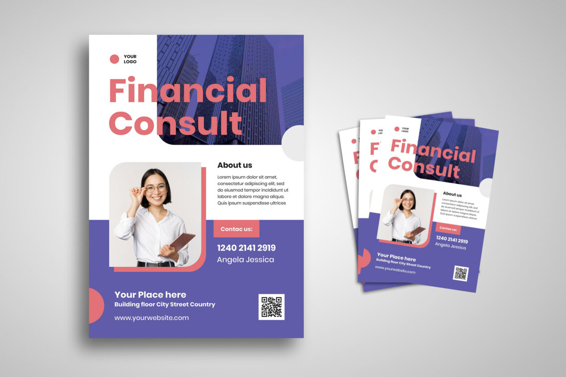 Purple Pink Financial Consult Flyer-1