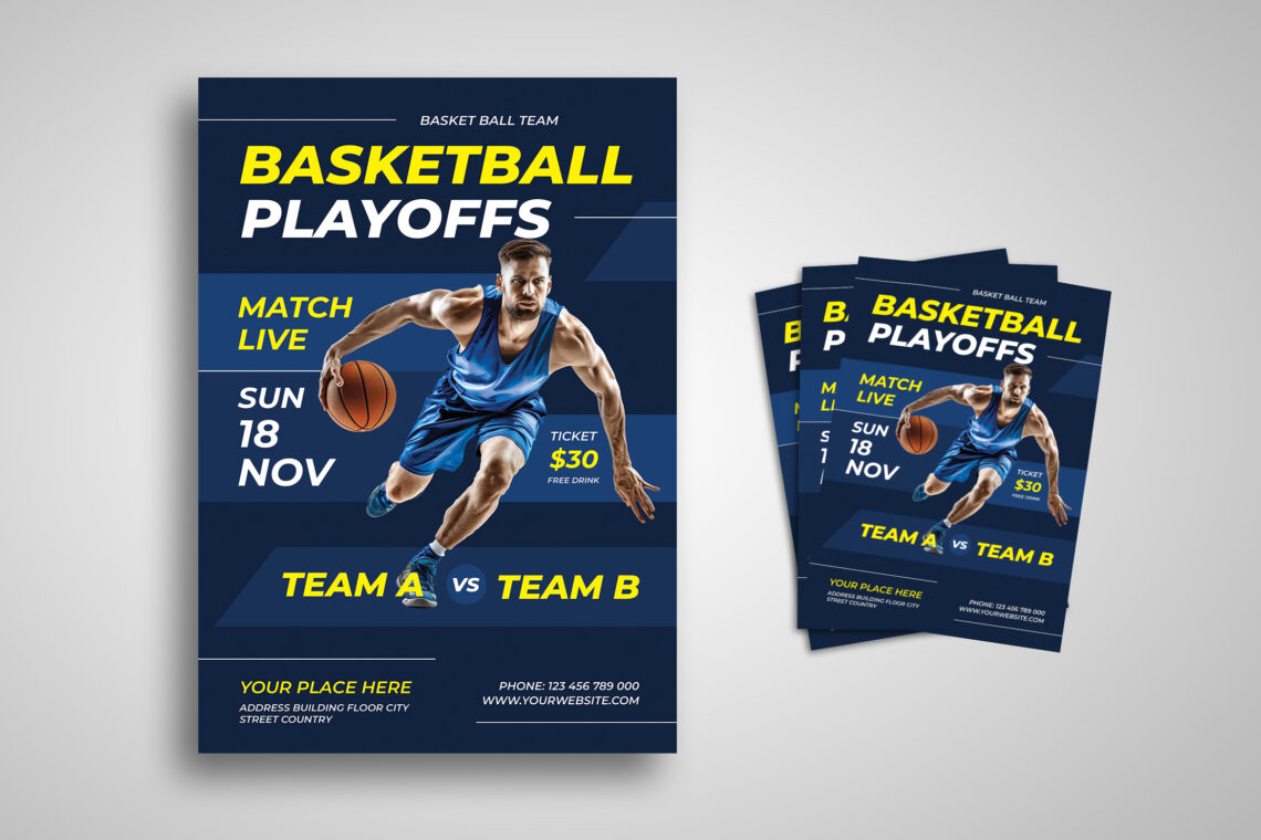 Basketball Playoffs Match Flyer-4