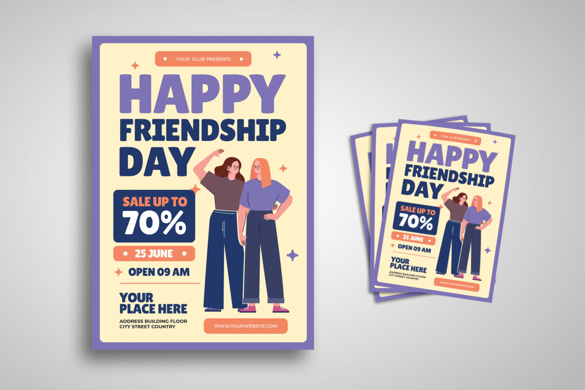 Happy Friendship Day Sale Flyer-4