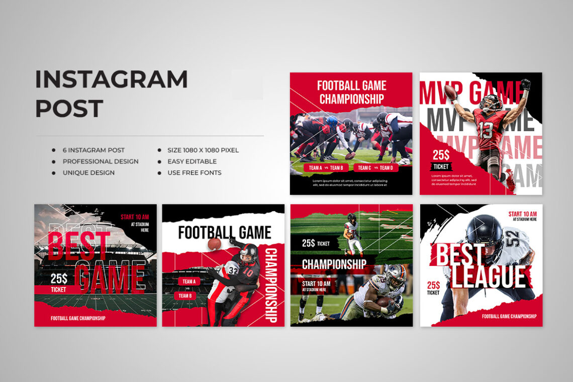 Football Game Championship Instagram Post-1
