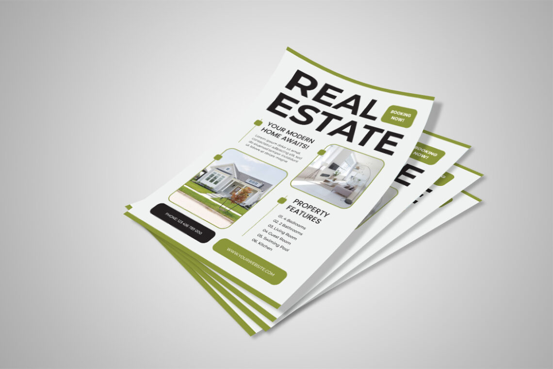 White Green Estate Property Flyer-1
