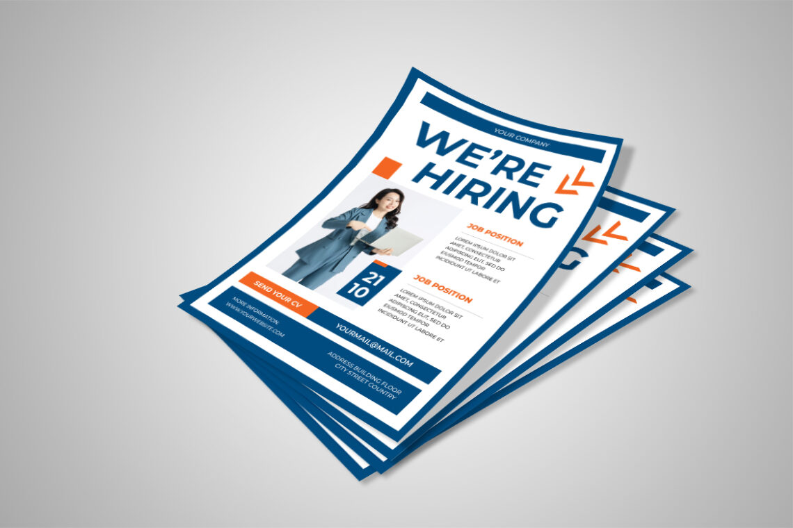 White Blue Were Hiring Hiring Flyer-1