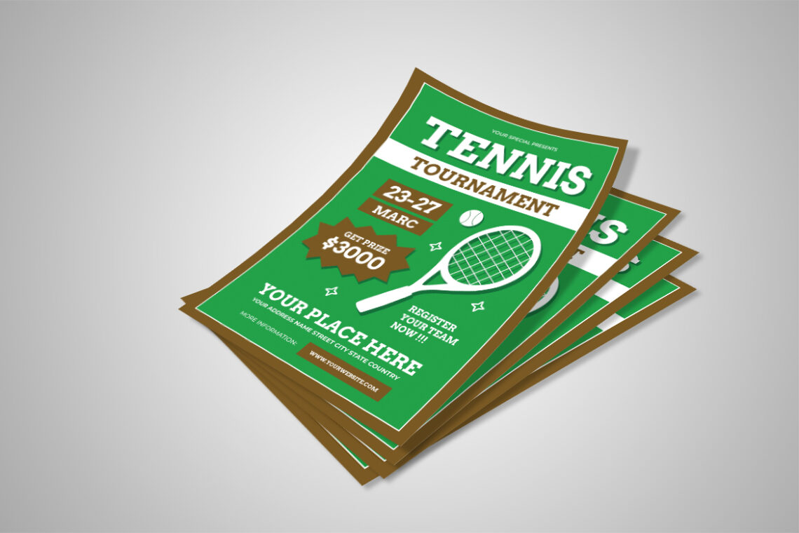 Green Tennis Tournament Flyer-1