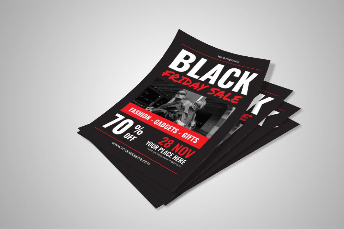 Black Friday Fashion Sale Red Flyer-1