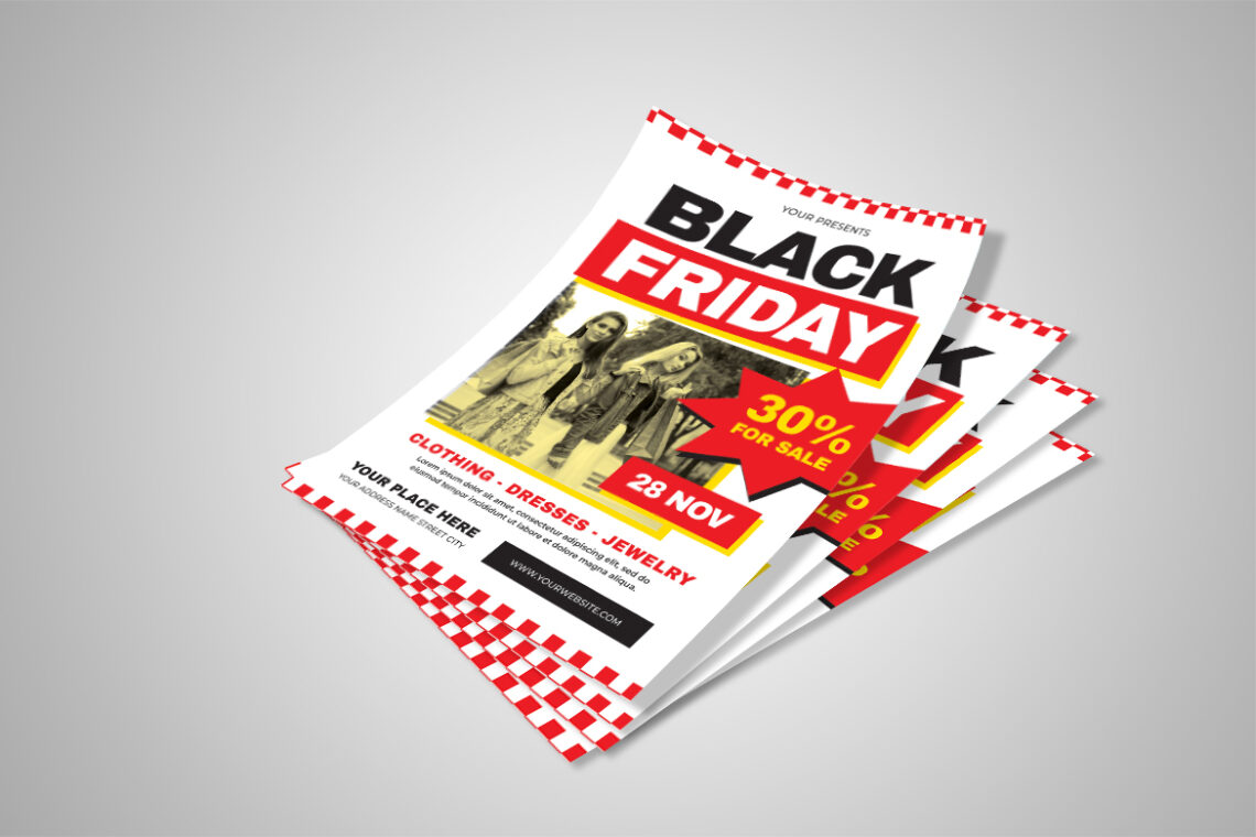 White Black Friday Sale Red Flyer-1