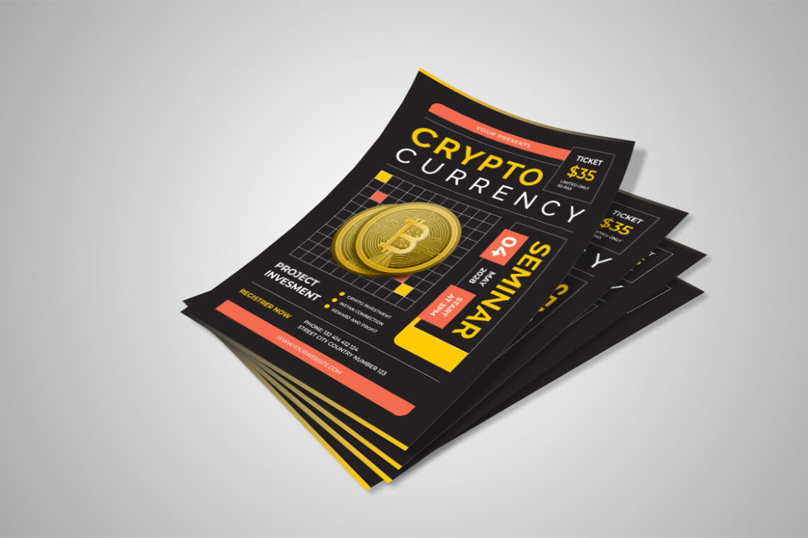 Black Orange Crypto Currency Seminar Flyer-2