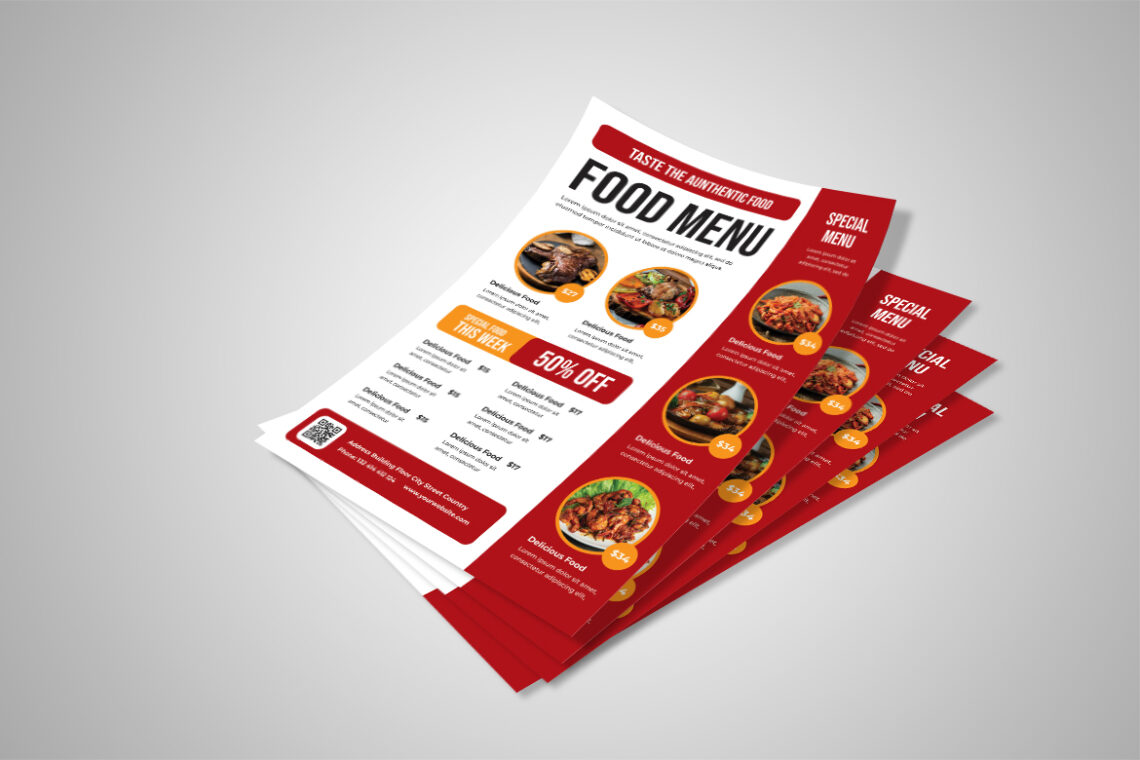Taste Aunthentic Special Food Menu Flyer-2