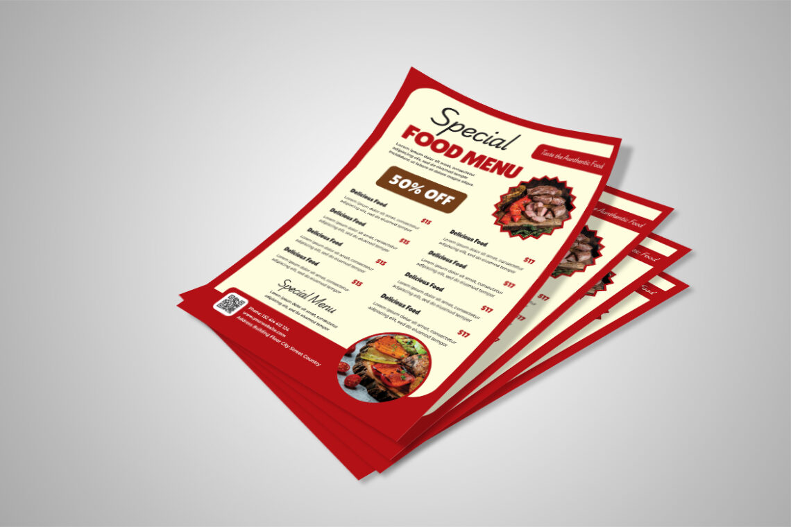 Red Special Food Menu Aunthentic Flyer-2