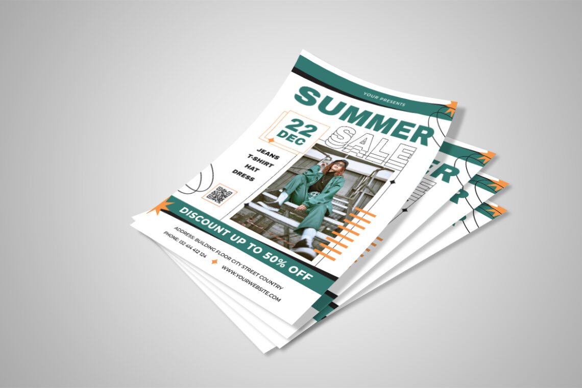White Green Summer Sale Flyer-1