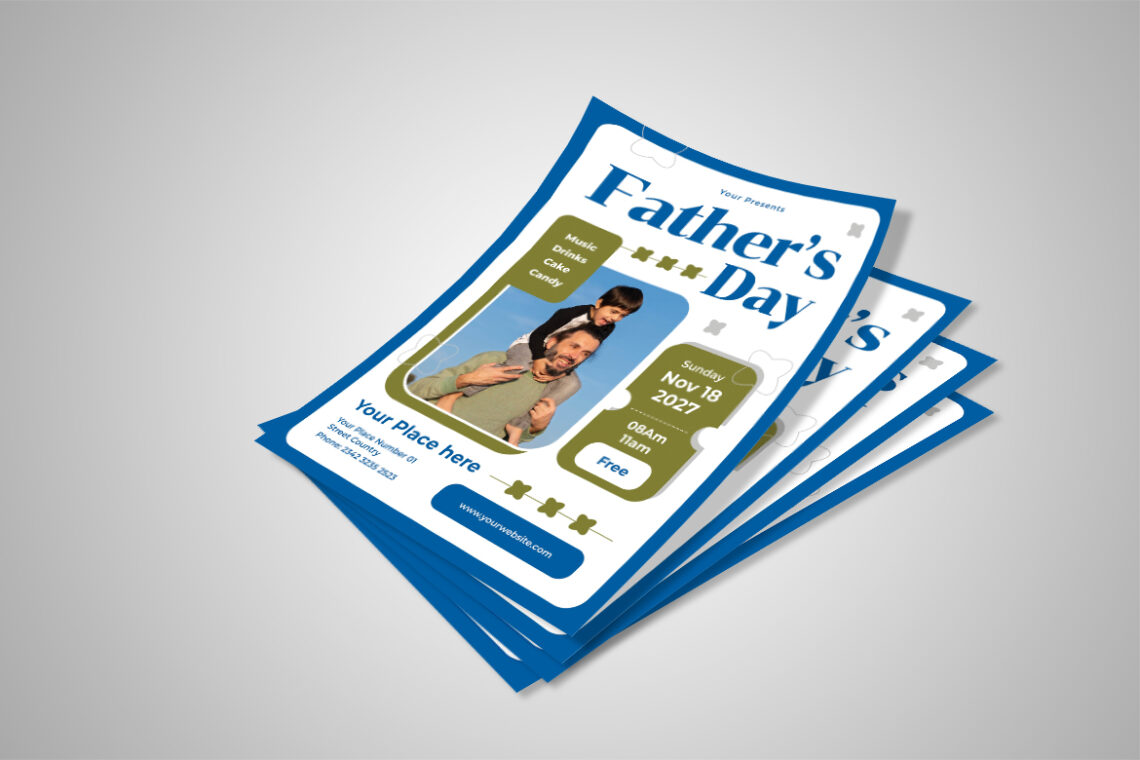 Green Blue Father Day Flyer-1