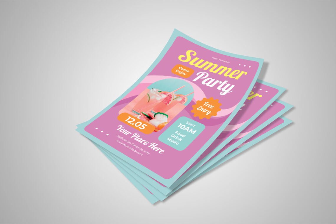 Pink Summer Party Flyer-1