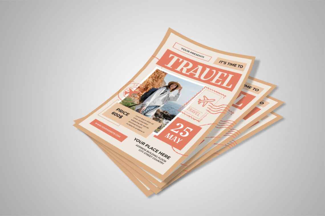 Brown Orange Time to Travel Flyer-1