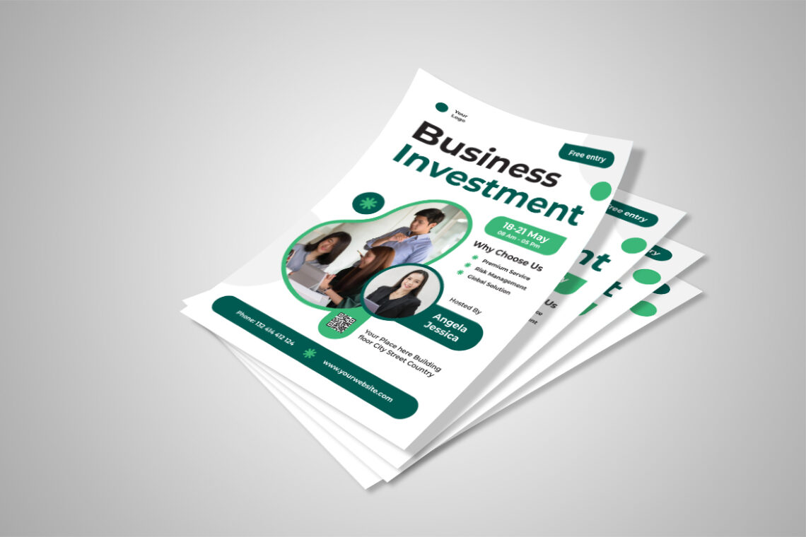 White Green Business Investment Flyer-1