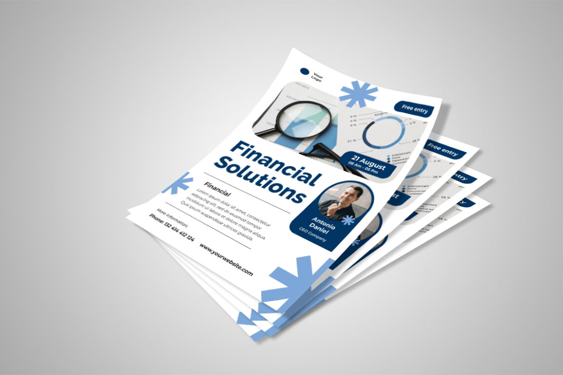 White Blue Financial Solution Flyer-2