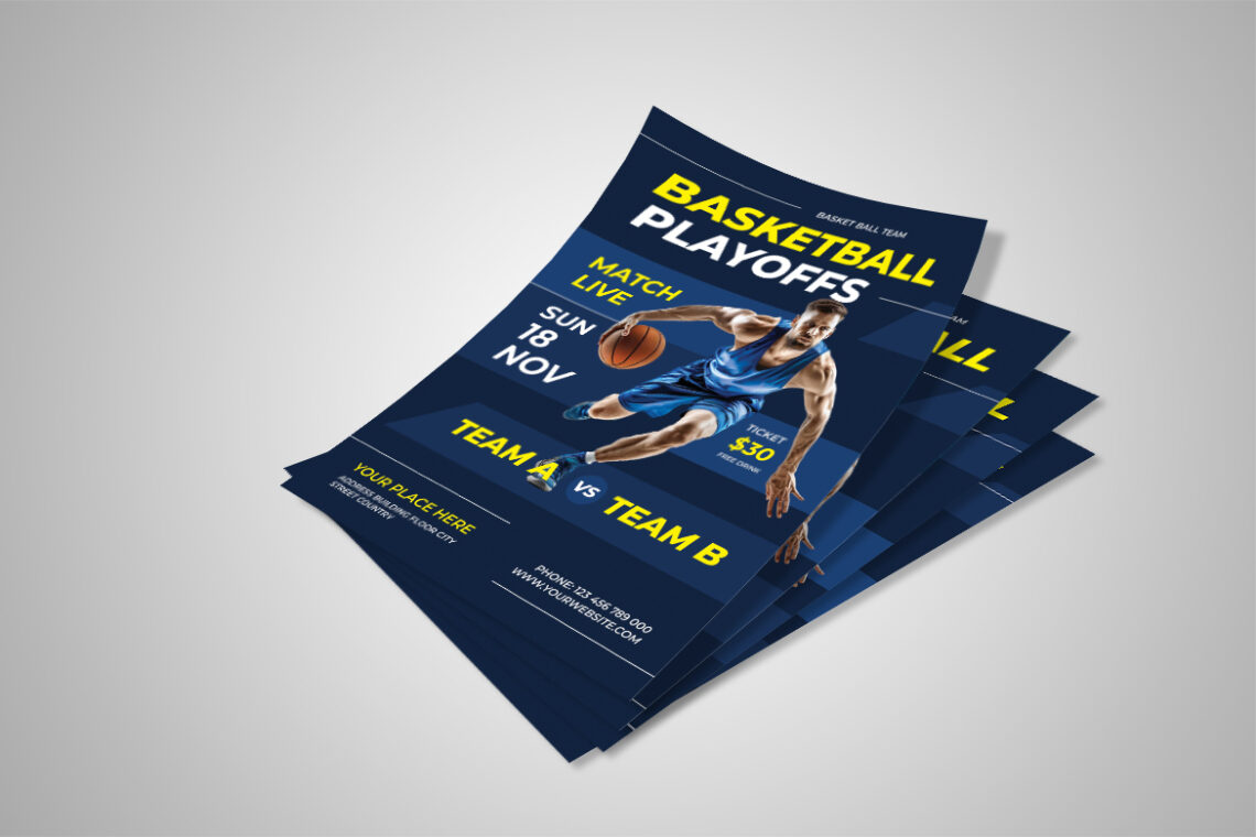 Basketball Playoffs Match Flyer-1