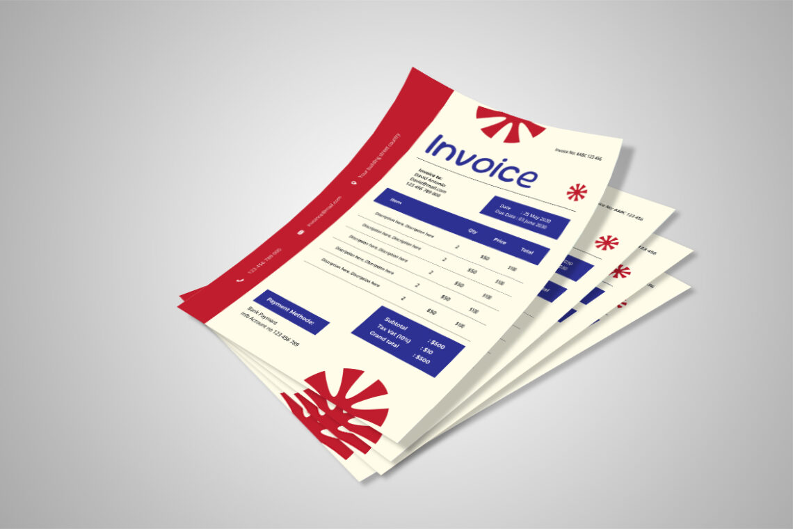 White Red Modern Business Invoice-1