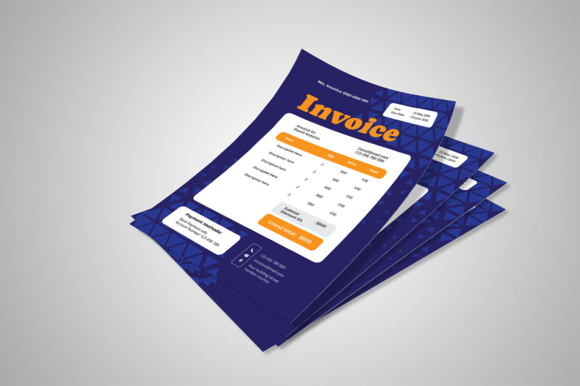 Navy Professional Business Invoice-1