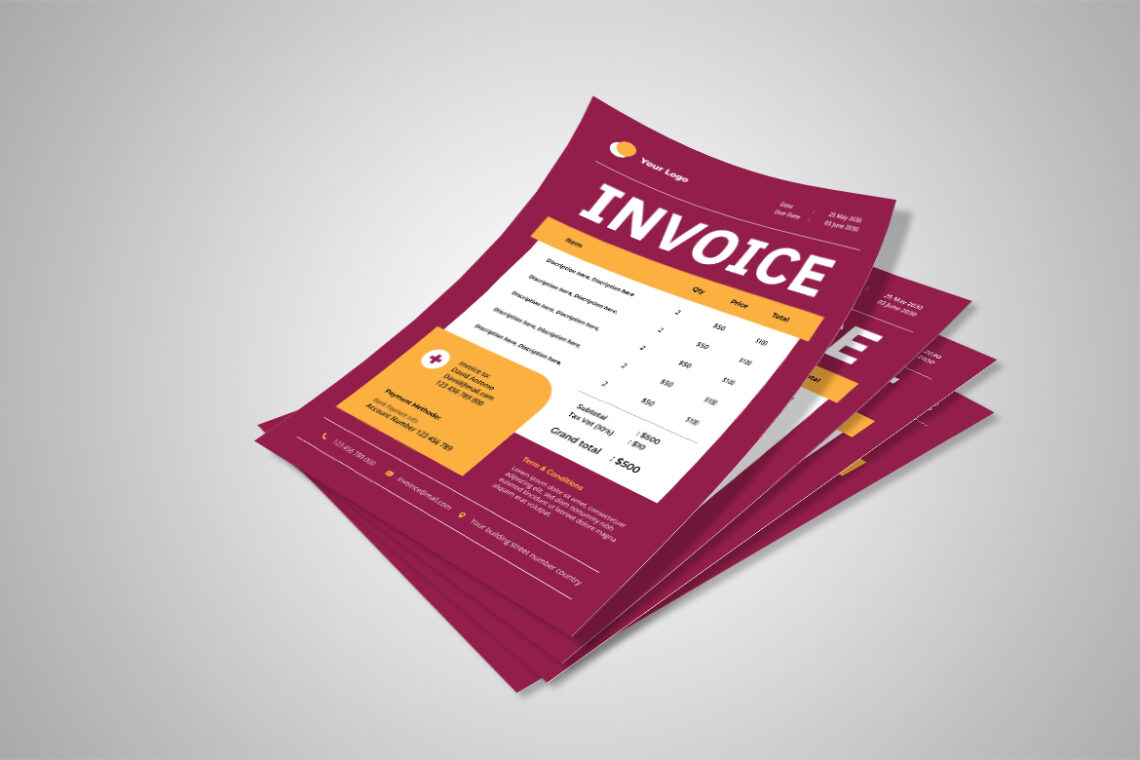 Red Professional Business Invoice-1