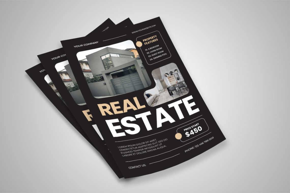 Dark Real Estate Property Flyer-2