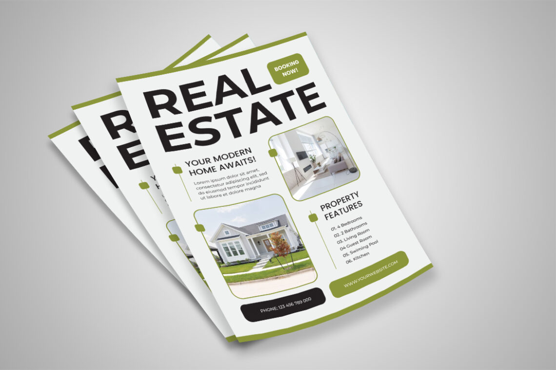 White Green Estate Property Flyer-2