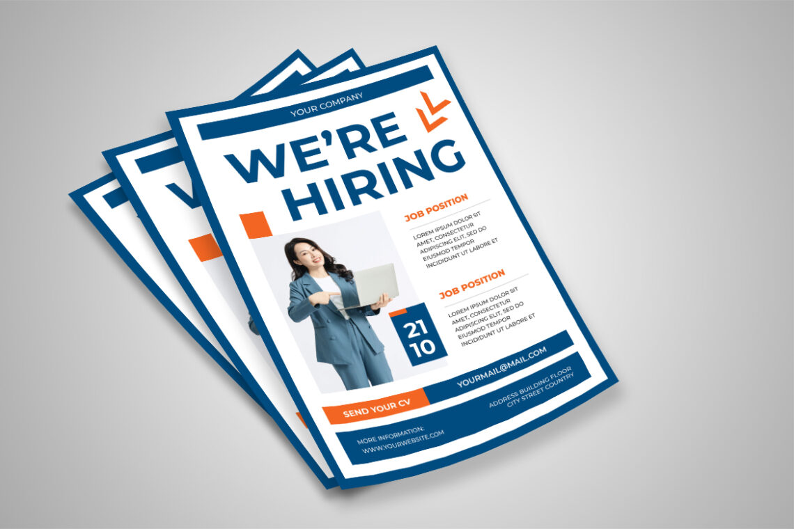 White Blue Were Hiring Hiring Flyer-2