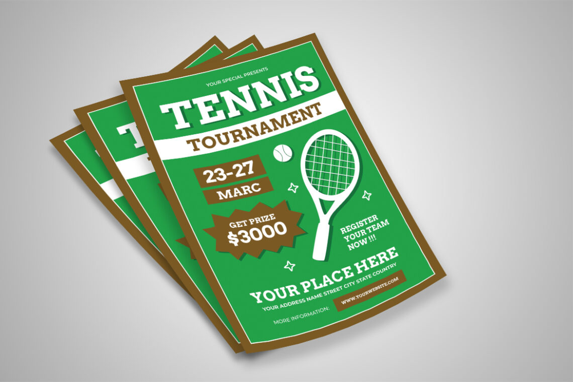 Green Tennis Tournament Flyer-2