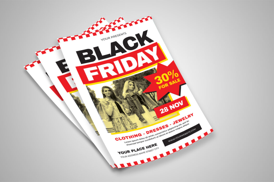 White Black Friday Sale Red Flyer-2
